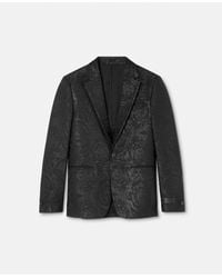 Versace - Blazer À Coupe Droite En Jacquard Barocco - Lyst