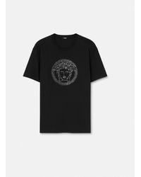Versace - Camiseta Con Adorno De Medusa - Lyst