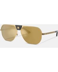 Versace - Greca Flow Navigator Sunglasses - Lyst