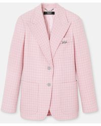 Versace - Crêpe Tweed Blazer - Lyst