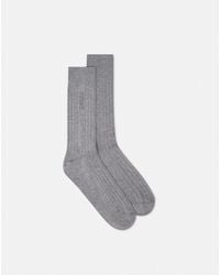 Versace - Embroidered Ribbed Cotton Socks - Lyst
