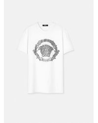 Versace - Crystal Medusa Cartouche T-shirt - Lyst