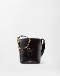 Versace - Pivot Mini Leather Bucket Bag - Lyst