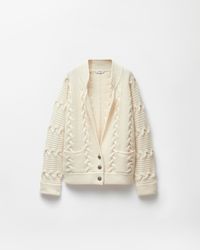 Versace - Wool & Cashmere Cable-Knit Cardigan - Lyst