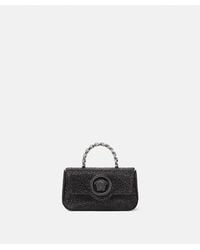 Versace - La Medusa Embellished Satin Mini Bag - Lyst