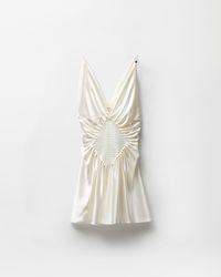 Versace - Silk-Satin Mini Dress - Lyst