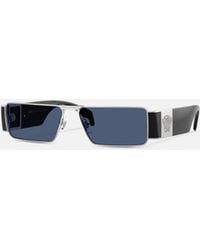 Versace - Medusa Plaque Rectangular Sunglasses - Lyst