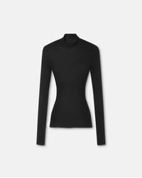 Versace - Rollkragenoberteil Aus Wollstrick - Lyst