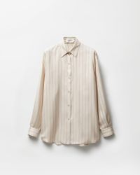 Versace - Striped Silk Twill Shirt - Lyst