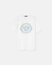 Versace - Embroidered Barocco Wave Crest T-shirt - Lyst