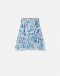 Versace - Falda Midi Fluida Underwater Barocco De Crepé - Lyst