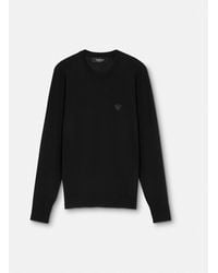 Versace - Embroidered Wool-Blend Sweater - Lyst