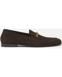 Versace - Medusa Suede Loafers - Lyst