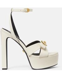 Versace - Gianni Ribbon Leather Sandals 140 Mm - Lyst
