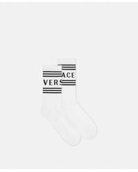 Versace - Ribbed Cotton Socks - Lyst