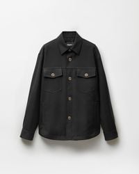 Versace - Cavalry Wool Overshirt - Lyst