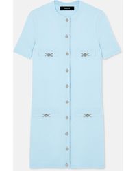 Versace - Wool Mini Dress - Lyst