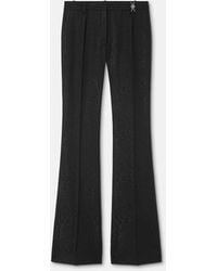 Versace - Python-Jacquard Wool-Blend Pants - Lyst