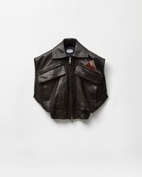 Versace - Leather Vest - Lyst