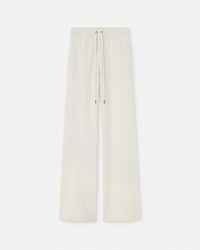 Versace - Pantalon Évasé En Laine Mélangée - Lyst