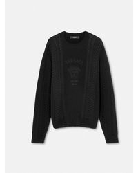 Versace - Medusa Milano Cable-knit Sweater - Lyst