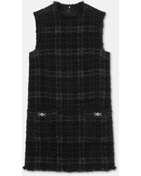 Versace - Tweed Cotton Mini Dress - Lyst