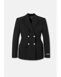 Versace - Hourglass Double-breasted Blazer - Lyst