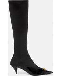 Versace - La Medusa Leather Boots 55 Mm - Lyst