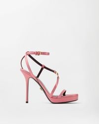 Versace - Medusa '95 Sandalen Aus Laminiertem Leder 115 Mm - Lyst