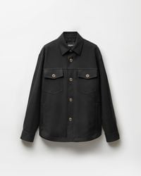 Versace - Cavalry Wool Overshirt - Lyst