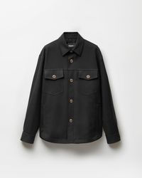 Versace - Cavalry Wool Overshirt - Lyst