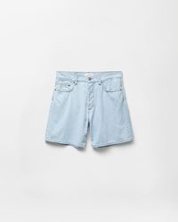 Versace - Chambray Denim Shorts - Lyst