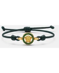 Versace - Medusa '95 Lederarmband Mit Kristallen - Lyst