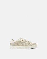 Versace - Greca Jacquard Canvas Sneakers - Lyst