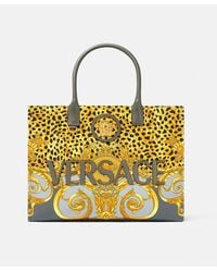 Versace - Shopper Grande Cheetah Foulard La Medusa - Lyst