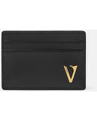 Versace - V Leather Card Holder - Lyst