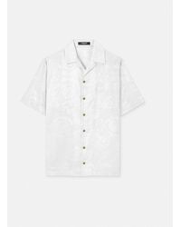 Versace - Barocco Jacquard Silk-blend Shirt - Lyst