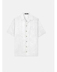 Versace - Barocco Jacquard Silk-blend Shirt - Lyst