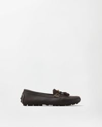 Versace - Robin Suede Driver Shoes - Lyst