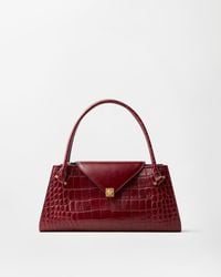 Versace - Severine Croc-Effect Leather Shoulder Bag - Lyst
