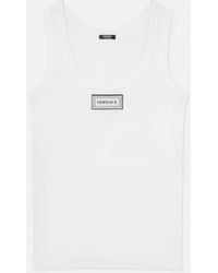 Versace - Camiseta De Tirantes De Algodón Acanalado - Lyst