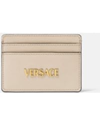 Versace - Tag Leather Card Holder - Lyst