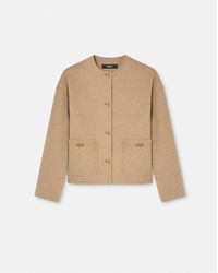 Versace - Felted-Wool Caban Jacket - Lyst
