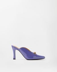 Versace - Marisa Patent Mules 90 Mm - Lyst