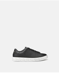 Versace - Greca Leather Sneakers - Lyst
