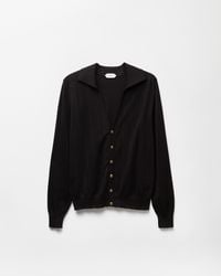Versace - Silk & Cotton Knit Polo Cardigan - Lyst