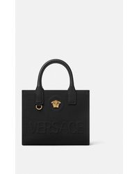 Versace - La Medusa Mini Canvas Tote - Lyst