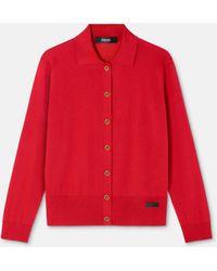 Versace - Silk-Blend Knit Cardigan - Lyst