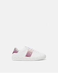 Versace - Greca Embellished Nylon Sneakers - Lyst