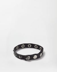 Versace - The Spike Leather Bracelet - Lyst